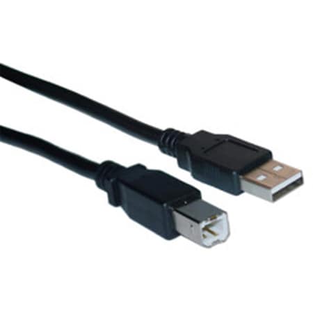 Cable Wholesale USB 2.0 Printer-Device Cable Black Type A Male to Type B Male 10 foot 10U2-02210BK